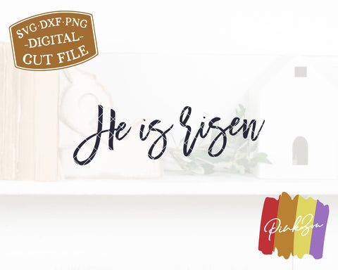 He is Risen SVG Files | Easter Svg | Christian Quote Svg | Pascha Svg | Oversized Svg | Commercial Use | Digital Cut Files (1133910345) SVG PinkZou 