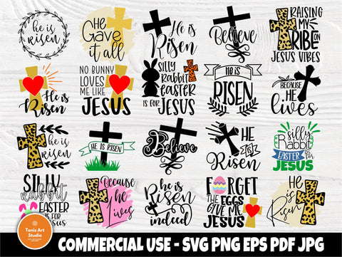 He is Risen SVG, Jesus Svg, Cross Svg, Religious SVG TonisArtStudio 