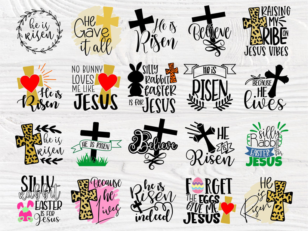 He is Risen SVG, Jesus Svg, Cross Svg, Religious - So Fontsy