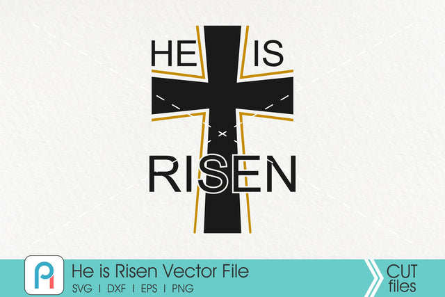 He is Risen Svg, Jesus Svg, Easter Svg, Cross Svg, Bible Svg SVG Pinoyart Kreatib 