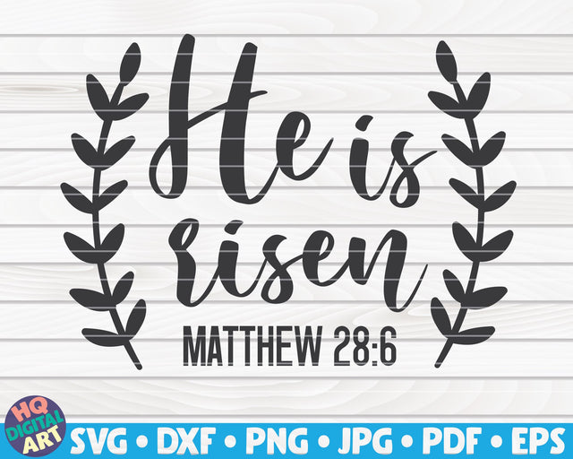 HE is risen SVG | Religious Easter design SVG HQDigitalArt 