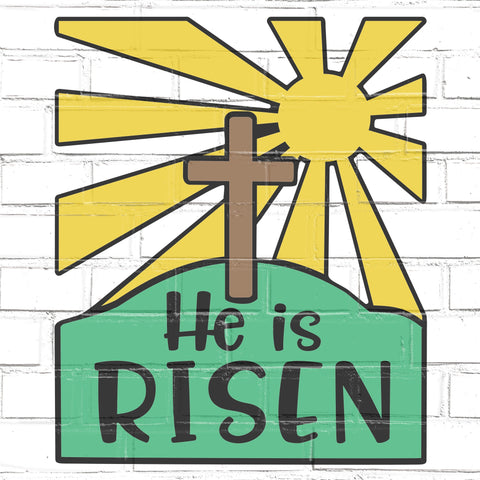 He Is Risen SVG, religious Easter shirt | Easter Sunday SVG SVG Maggie Do Design 