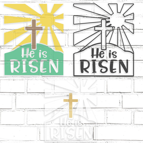 He Is Risen SVG, religious Easter shirt | Easter Sunday SVG SVG Maggie Do Design 