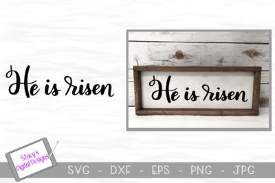 He is Risen SVG - Religious Easter SVG SVG Stacy's Digital Designs 