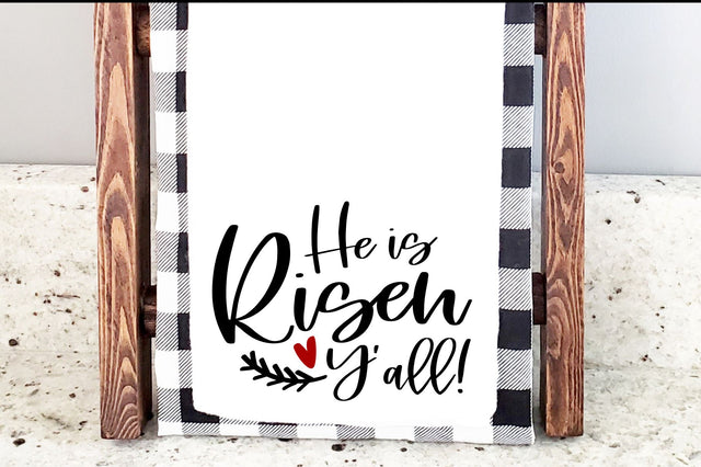 He Is Risen Y'all SVG, PNG, DXF | Easter Design SVG RedFoxDesignsUS 