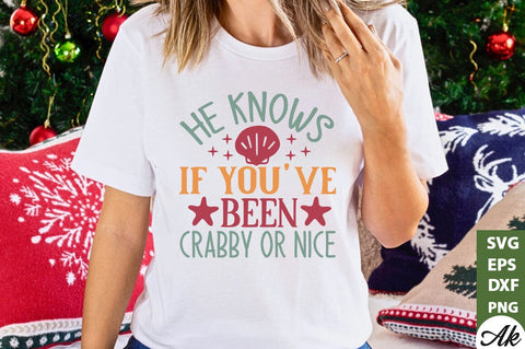 He knows if you've been crabby or nice SVG SVG akazaddesign 