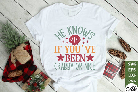 He knows if you've been crabby or nice SVG SVG akazaddesign 