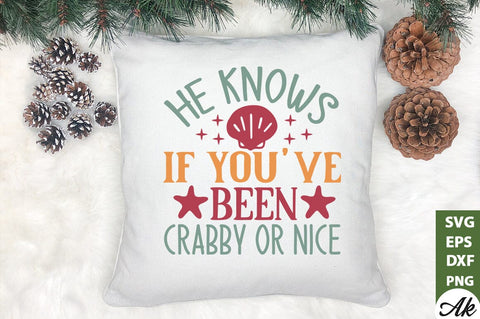 He knows if you've been crabby or nice SVG SVG akazaddesign 