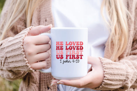 he loved us first 1 john 4:19 retro SVG sk.swapon Roy 