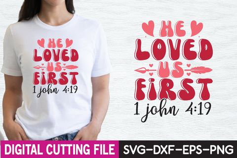 he loved us first 1 john 4:19 retro SVG sk.swapon Roy 
