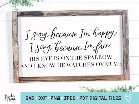He Watches Over Me SVG Cut File | Christian sign SVG | png | jpeg | dxf | Cricut SVG | Silhouette | Instant Download | farmhouse sign svg SVG Brooke Nicole Designs 
