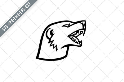 Head of Angry Slender Mongoose Galerella Sanguinea Black-Tipped Mongoose Black-Tailed Mongoose Mascot SVG Patrimonio Designs Limited 