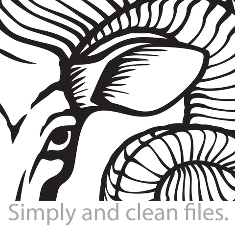 Head of the ram SVG TribaliumArtSF 