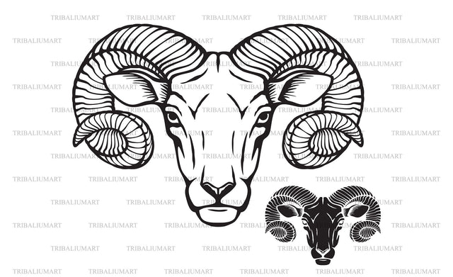Head of the ram SVG TribaliumArtSF 