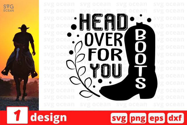 Head over boots for you SVG Cut File SVG SvgOcean 