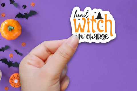 Head Witch in Charge - Halloween Printable Sticker Sublimation CraftLabSVG 