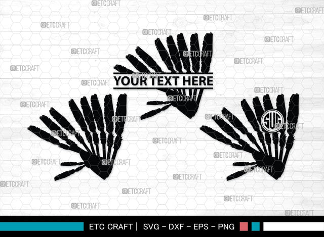 Headdress Monogram, Headdress Silhouette, Headdress SVG, Headdress Feathers Svg, Feathers Svg, Native Svg, SB00198 SVG ETC Craft 