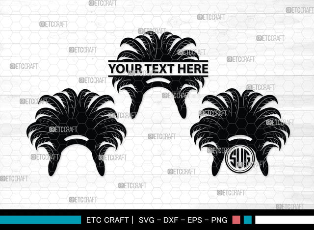 Headdress Monogram, Headdress Silhouette, Headdress SVG, Headdress Feathers Svg, Feathers Svg, Native Svg, SB00198 SVG ETC Craft 