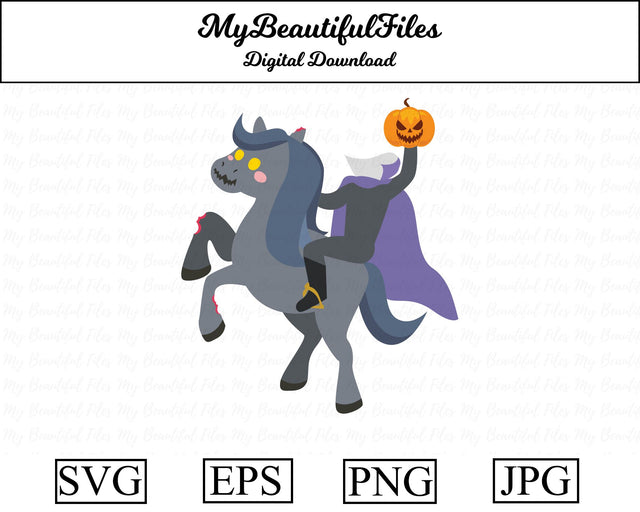 headless horseman - halloween SVG MyBeautifulFiles 