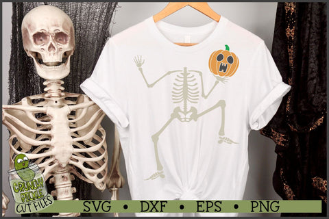 Headless Skeleton Pumpkin Head Halloween SVG File SVG Crunchy Pickle 