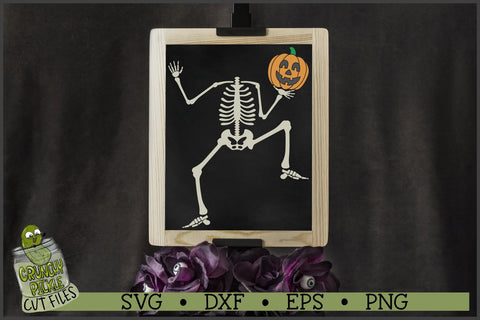 Headless Skeleton Pumpkin Head Halloween SVG File SVG Crunchy Pickle 