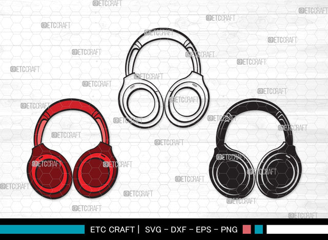 Headphone SVG | Headphone Svg | Earphone Svg | Audio Headset Svg | Headphone Clipart SVG ETC Craft 