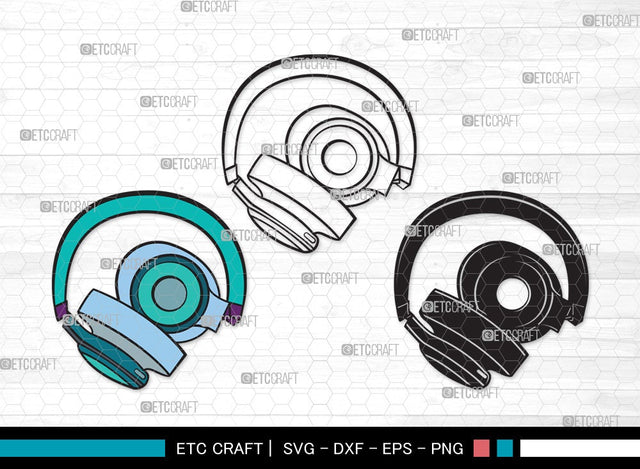 Headphone SVG | Headphone Svg | Earphone Svg | Audio Headset Svg | Headphone Clipart SVG ETC Craft 