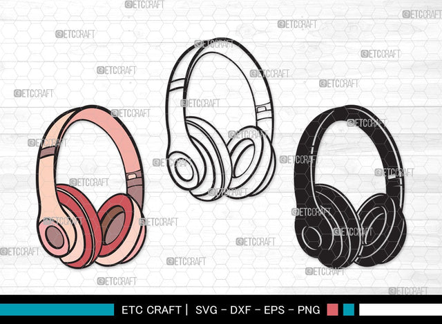 Headphone SVG | Headphone Svg | Earphone Svg | Audio Headset Svg | Headphone Clipart SVG ETC Craft 