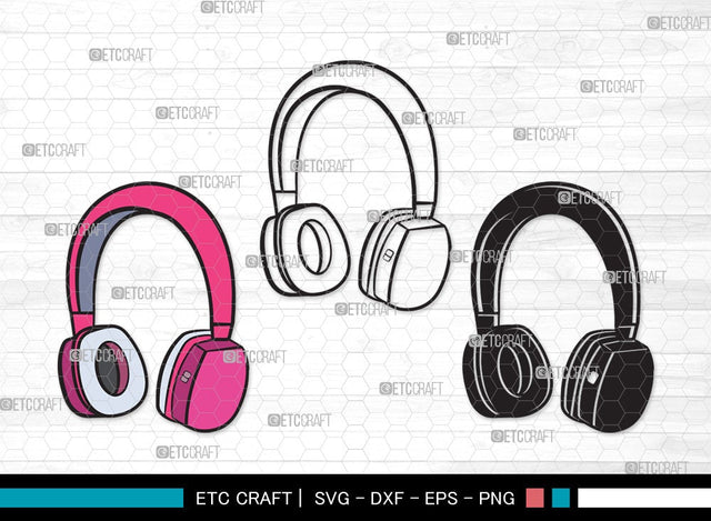 Headphone SVG | Headphone Svg | Earphone Svg | Audio Headset Svg | Headphone Clipart SVG ETC Craft 