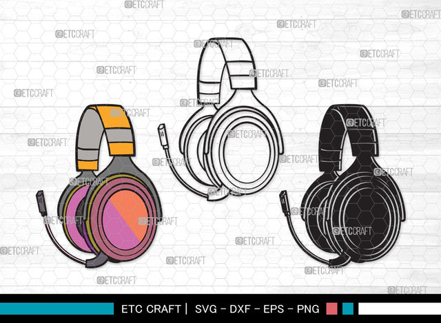 Headphone SVG | Headphone Svg | Earphone Svg | Audio Headset Svg | Headphone Clipart SVG ETC Craft 