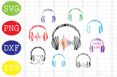 Headphone SVG, Headset Svg, DJ Svg, Music Svg, Headphones Clipart, Cut File, Headphones Cricut, Music Silhouette, Headset Vector, Clip Art SVG DigitalSvgFiles 