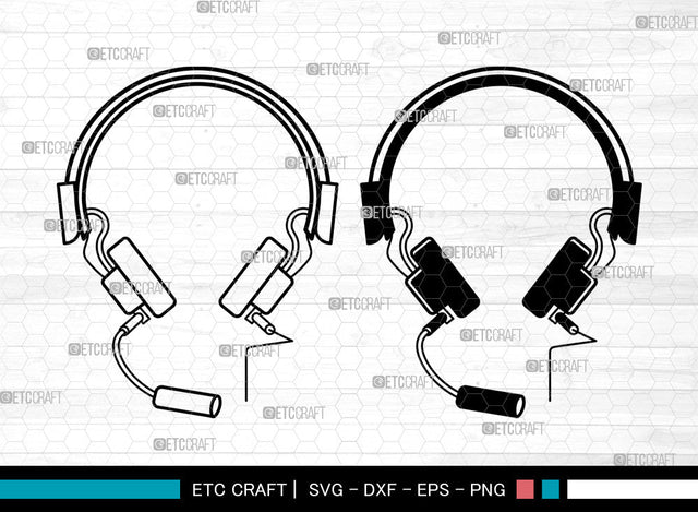 Headphone SVG, Headset Svg, Music Svg, Earphone Svg, DJ Sound Svg, Headphone Svg SVG ETC Craft 
