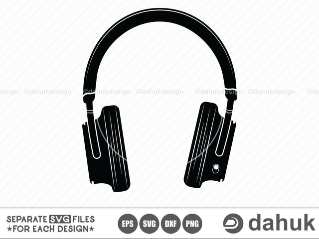 Headphone svg, Modern Audio Headset svg, Headphones, headset clipart, DJ clipart, cuttable design, Vector Files for Cricut and Silhouette SVG dahukdesign 