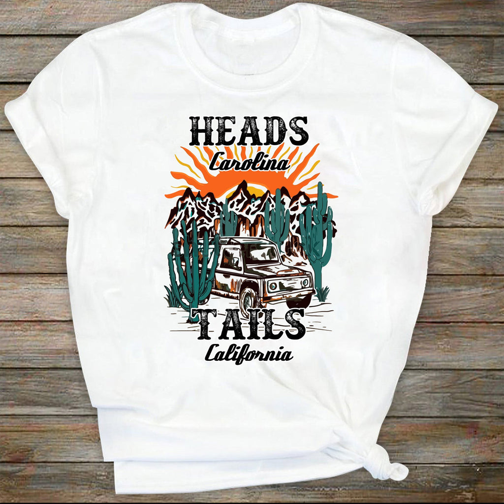 Heads Carolina Tails California, Sublimation Designs Downloads, Png