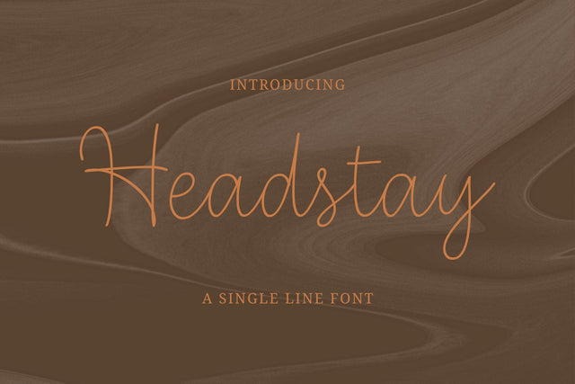 Headstay - a Single Line Font Font nhfonts 