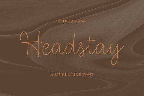 Headstay - a Single Line Font Font nhfonts 