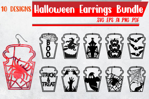 Headstone Earrings Bundle - svg eps ai png pdf SVG zafrans studio 