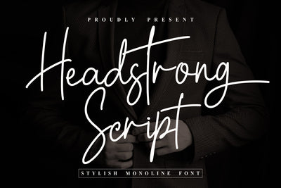 Headstrong Script Font Mozarella 