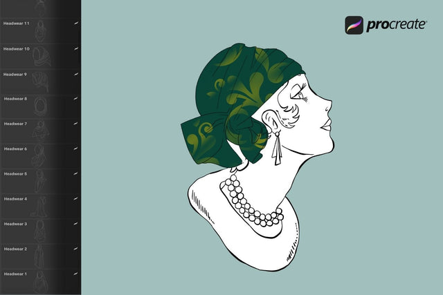 Headwear Procreate Stamps SVG SvgOcean 