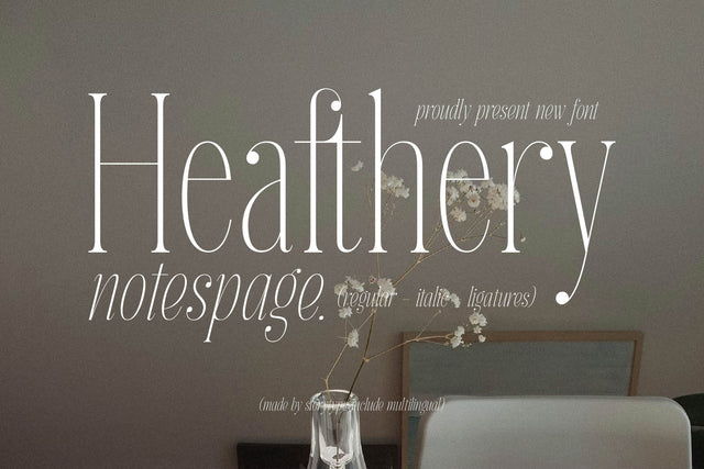 Heafthery Notespage Typeface Font Storytype Studio 
