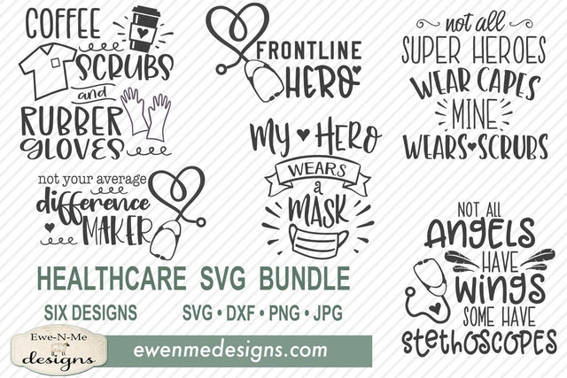 Healthcare Worker Bundle - Nurse Doctor STNA - SVG SVG Ewe-N-Me Designs