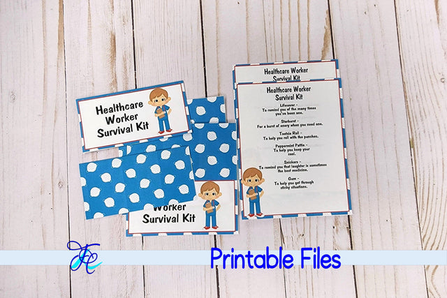 Healthcare Worker Survival Kit - Boy 3D Paper Family Creations 