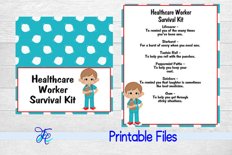 Healthcare Worker Survival Kit - Boy 3D Paper Family Creations 