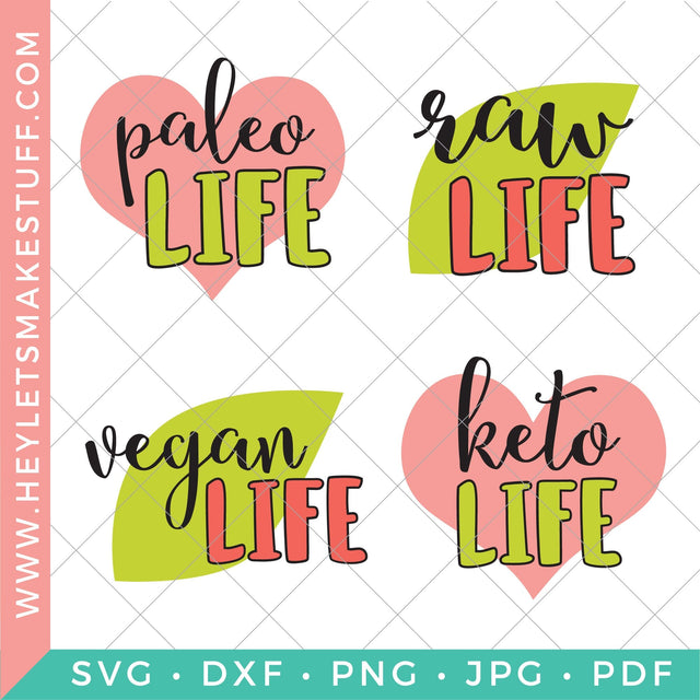 Healthy Living Bundle SVG Hey Let's Make Stuff 