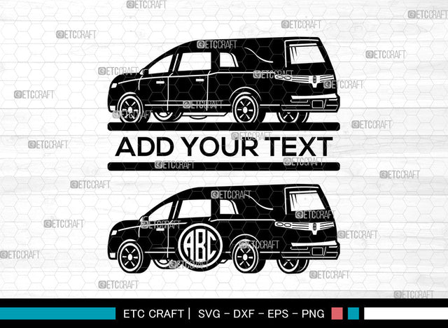 Hearses Monogram SVG, Split Monogram Svg, Hearses Svg, Vehicles Hearses Svg, Car Svg, Hearses Svg SVG ETC Craft 