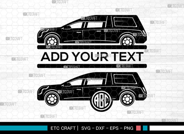 Hearses Monogram SVG, Split Monogram Svg, Hearses Svg, Vehicles Hearses Svg, Car Svg, Hearses Svg SVG ETC Craft 