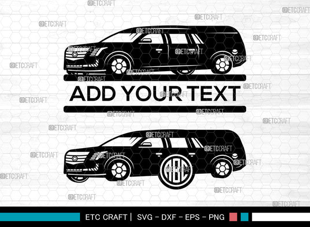 Hearses Monogram SVG, Split Monogram Svg, Hearses Svg, Vehicles Hearses Svg, Car Svg, Hearses Svg SVG ETC Craft 