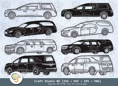 Hearses Silhouette, Haunted Hearse Car Svg, Hearses Svg, Vehicles Hearses Svg, Car Svg, Hearses Svg Bundle SVG ETC Craft 