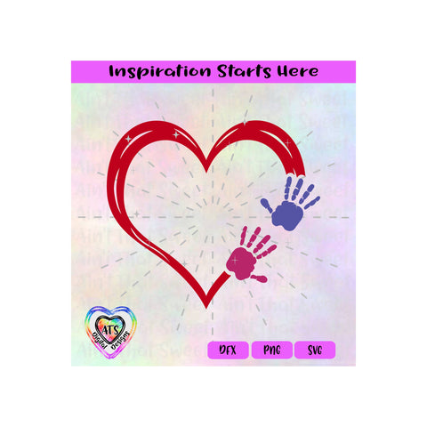 Heart | 2 Hands | Blank (Personalize It Yourself) - Transparent PNG, SVG, DXF - Silhouette, Cricut, Scan N Cut SVG Aint That Sweet 