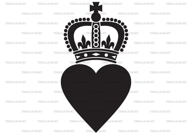 Heart and crown SVG TribaliumArtSF 
